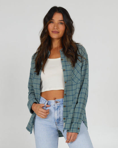 Salty Crew Shore Break Flannel - Sage