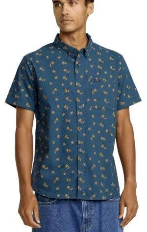 RVCA That'll Do Print SS Woven  - Blue